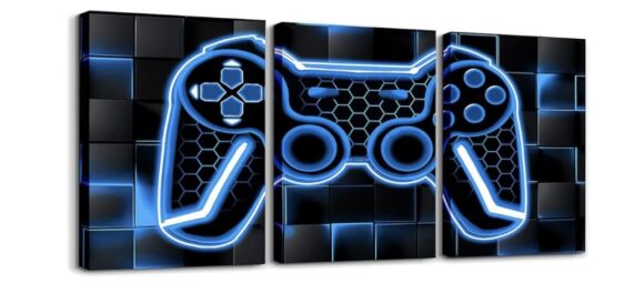 MaxGamer Lienzos Pared Decoración Set x 3 Control