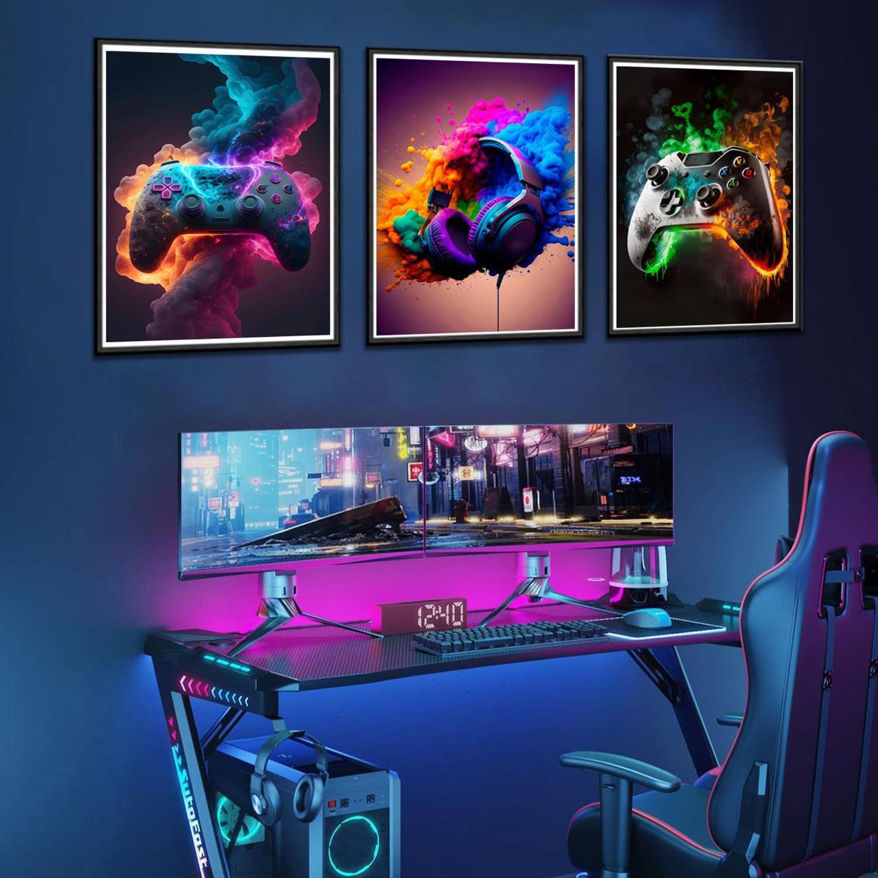 MaxGamer Lienzos Pared Decoración Set x 3