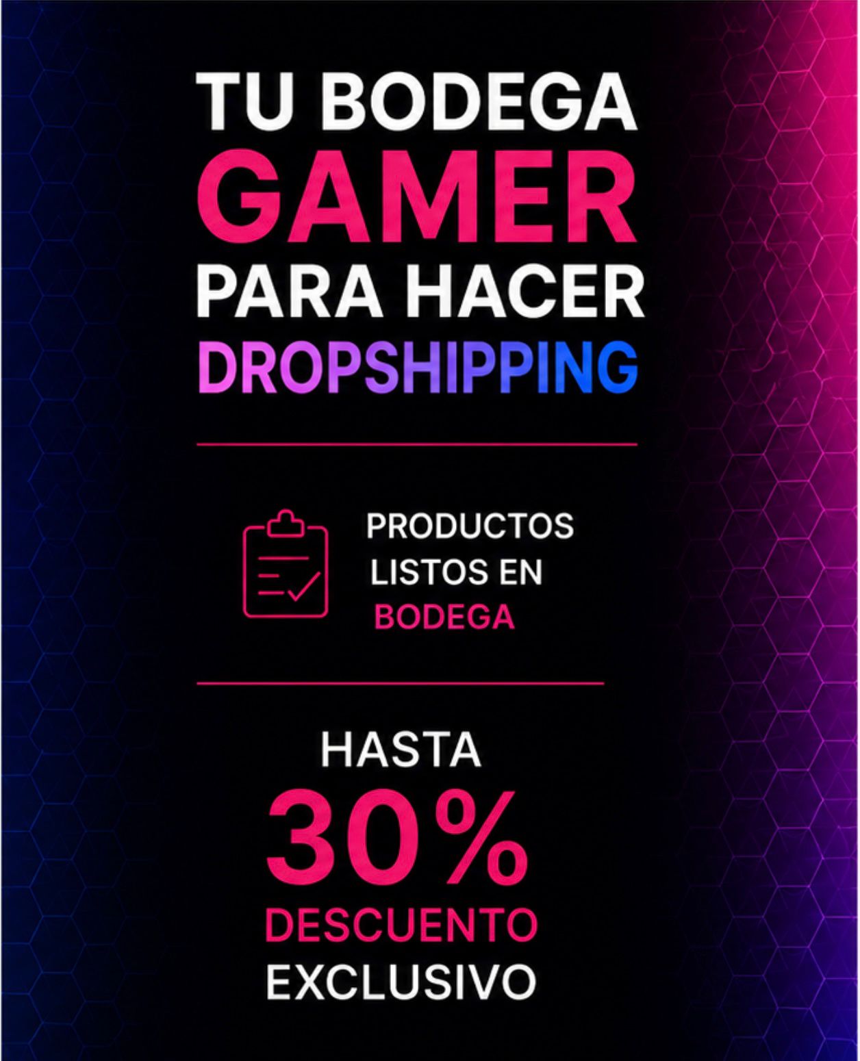 Tu bodega gamer para dropshipping